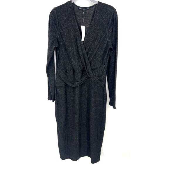 White House Black Market Womens Long Sleeve Swit Knot Waist Dress Medium NWT - Picture 1 of 5